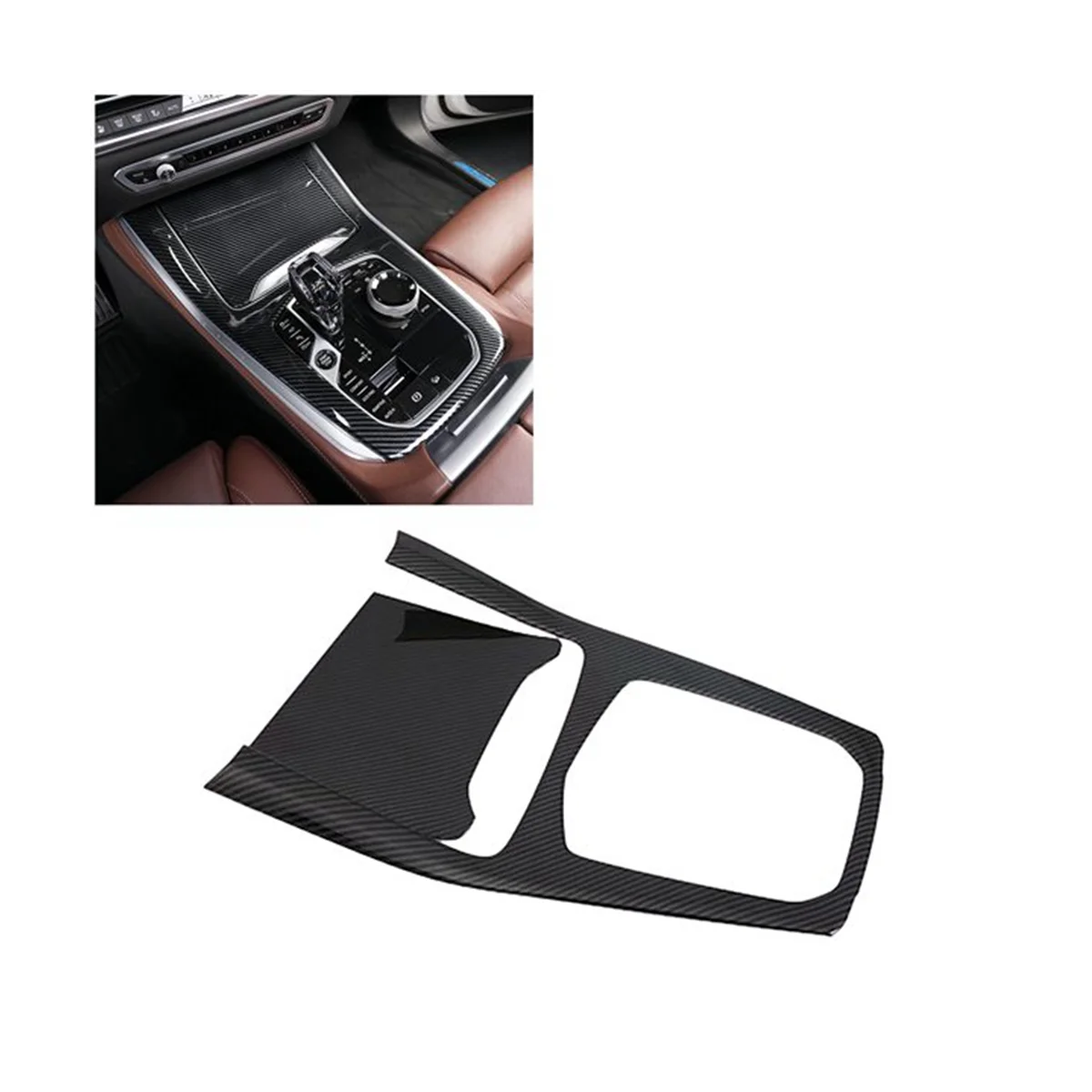 Автомобильная Центральная панель управления из углеродного волокна наклейка на