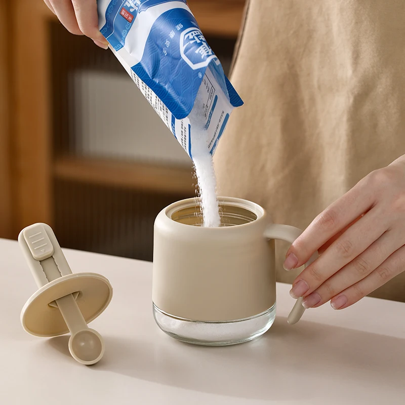 Экологичная Стеклянная Бутылка Для Приправ С Крышкой И Выдвижной Ложкой