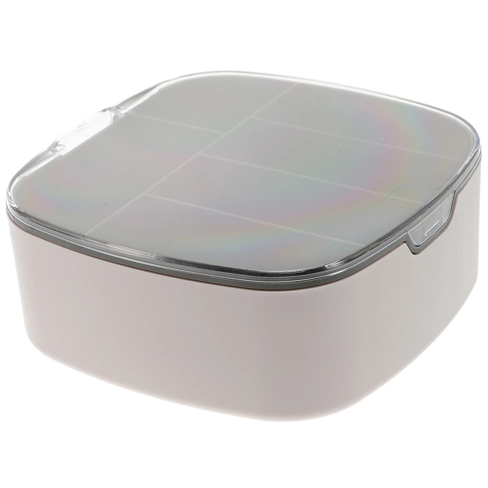 

6 Grid Cable Management Box Compartment Organizer Compartment Earphone Box Cable Storage Case Desktop Storage Box