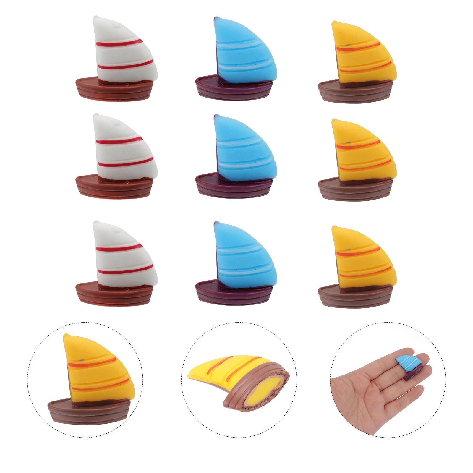 

9Pcs Sailboat Small Sailboat Decoration DIY Marine Cupcake Toppers