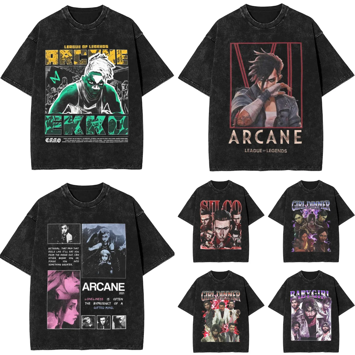 Футболка Arcane Ekko хлопок мужская oversize