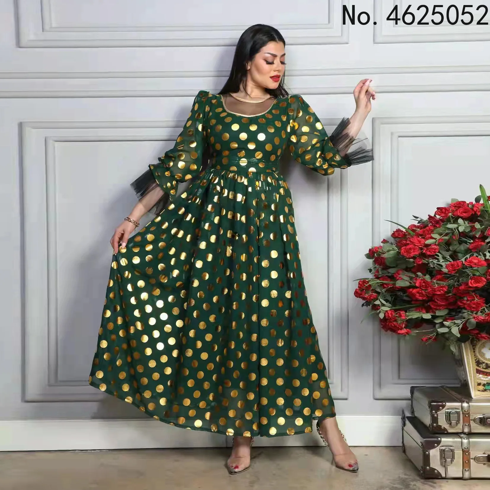 

Ramadan Eid Mubarak Chiffon Sequin Kaftan Abaya Dubai Turkey Islam Muslim Long Dress Abayas For Women Robe Arabe Femme Musulmane