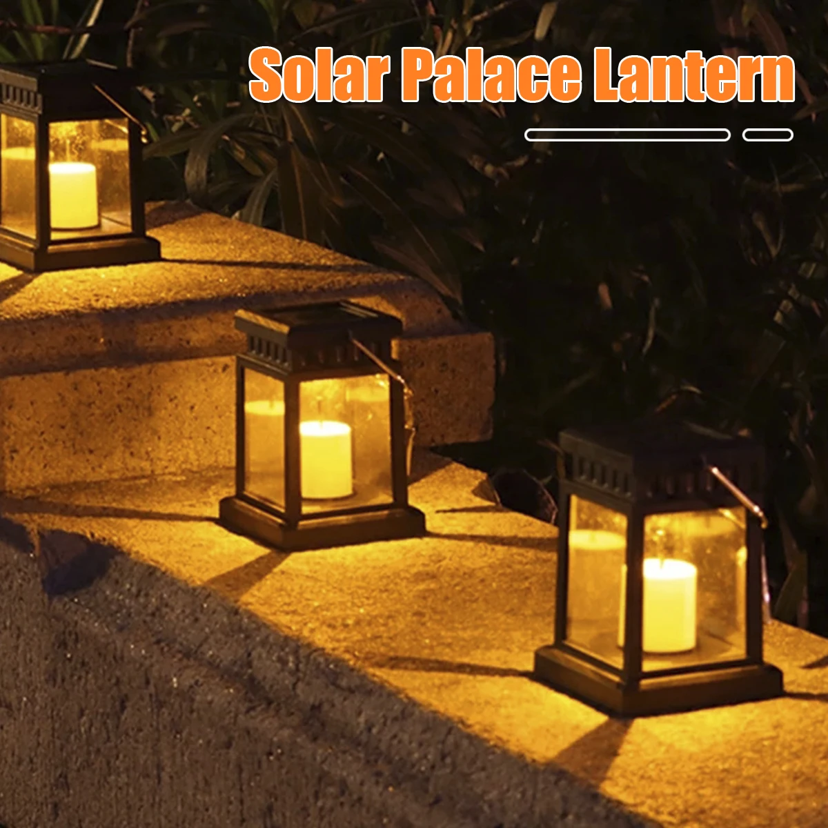 

Garden Decor Outdoor Solar Lights Retro Palace Lantern Lights Hanging Candle Lamps Landscape Lighting Floor Lights Solar Lantern