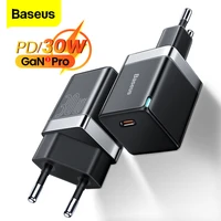 baseus gan fast charger 30w pd usb c charger adapt for iphone 12 13 pro max macbook quick charge for xiaomi mobile phone charger