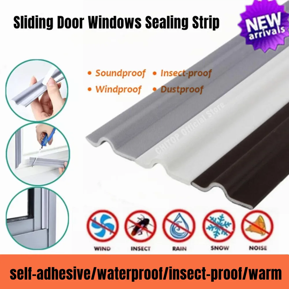 

6M Soundproof Foam Window Sealing Strip for Sliding Door Windows Seal Weather Stripping Door Seal Gap Filler Draft Stopper Sweep