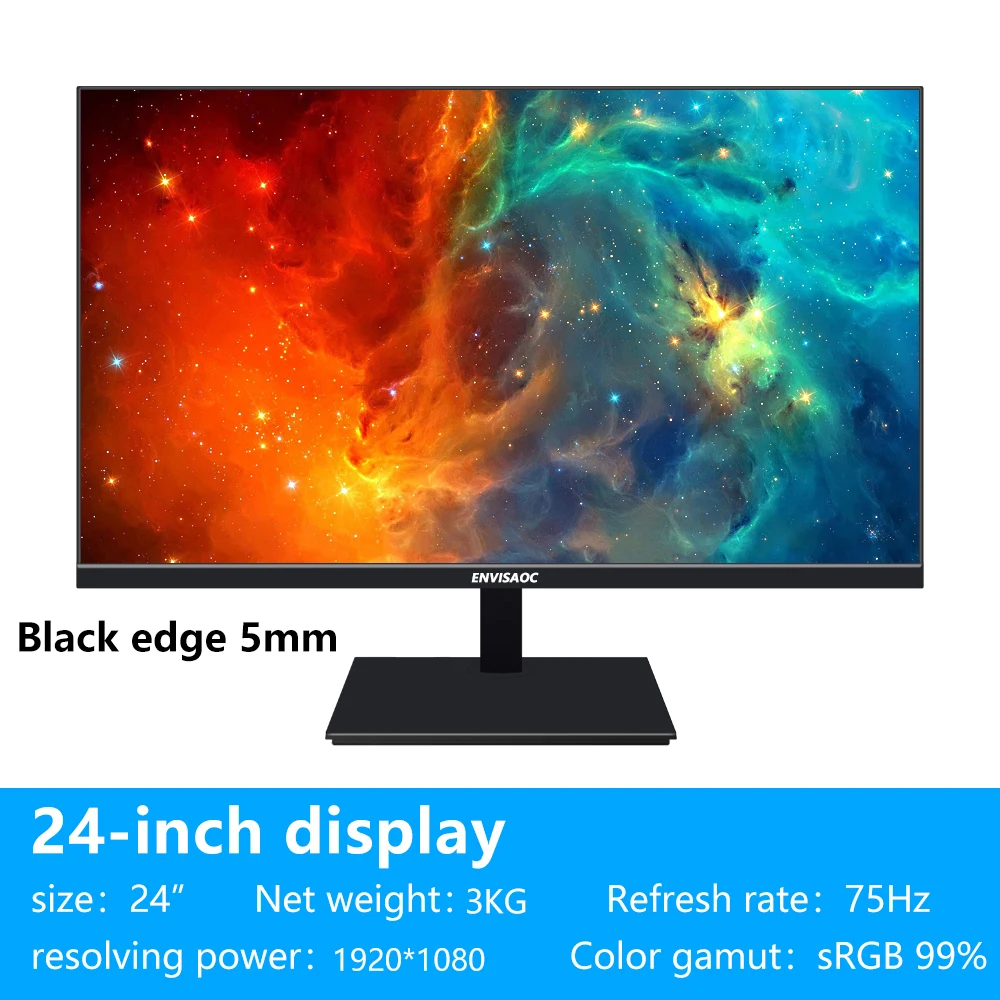 Монитор тонкий для ПК 24 дюйма 60 Гц 75 Full HD IPS 16:9 |