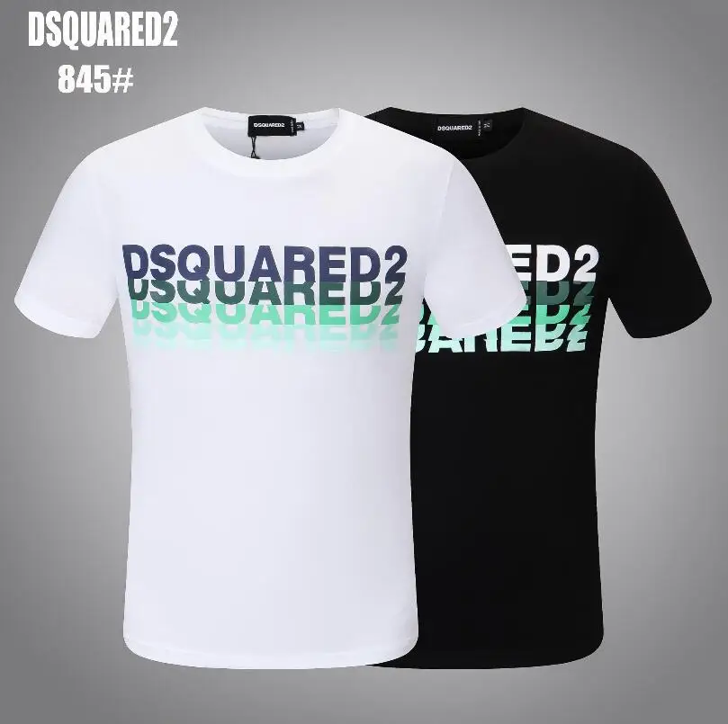

DSQUARED2 Cotton Letter Short-sleeved T-shirt Top 845#