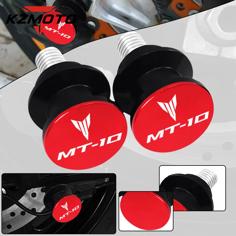 

MT10 With Logo Motorcycle Accessories CNC Aluminum 6MM Swingarm Spools Stand Screws Slider M6 For YAMAHA MT-10 MT 10 2016-2022