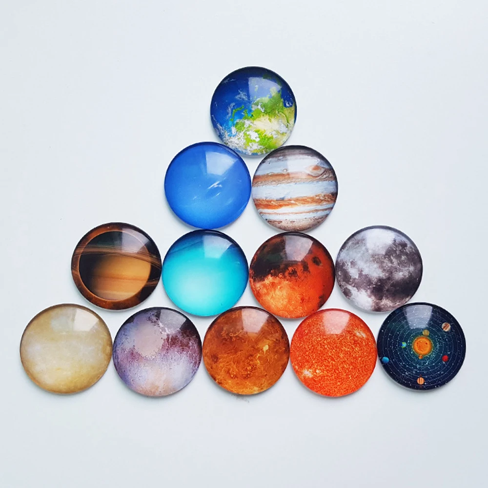 

12Pcs Planet Moon Stars Fridge Magnet Nebula Galaxy Universe Decorative Refrigerator Magnets Message Board Stickers Home Decor