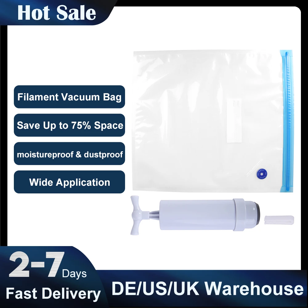 

30 Bag 3D Printer PLA/ABS/TPU Filament Storage Vacuum Bag Filament Dryer Safekeeping Humidity Resistant For 3D Printer Parts