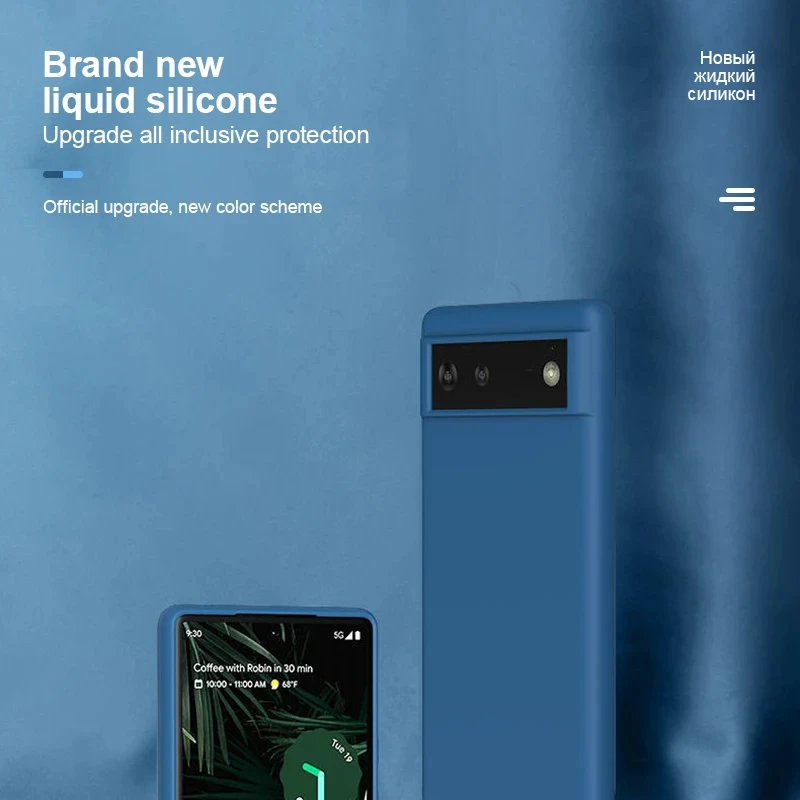 Роскошный Оригинальный Силиконовый Чехол Для Google Pixel — Мягкая Задняя Крышка С