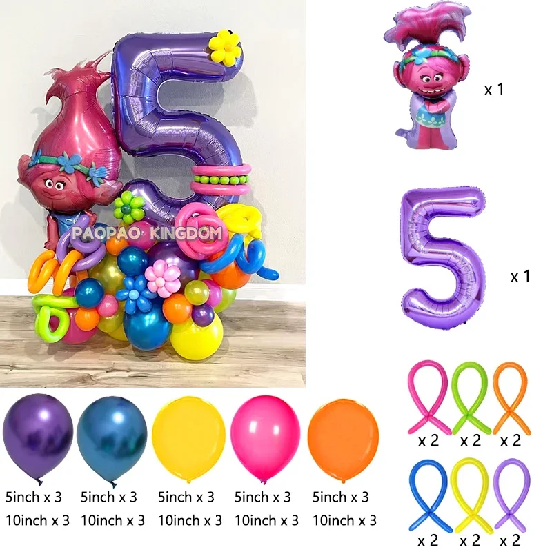 

Фольгированный шар Принцесса Тролли MINISO