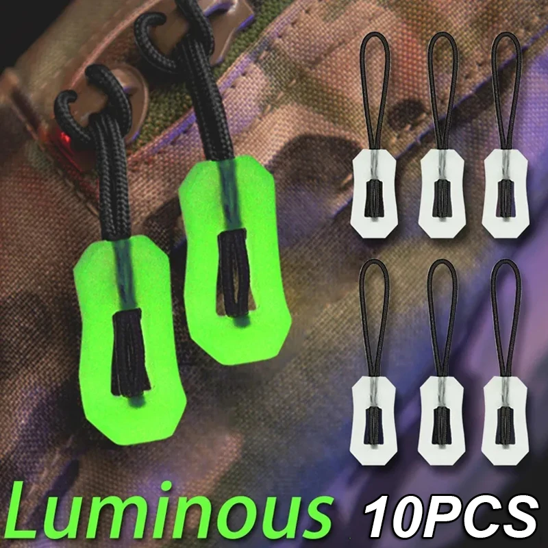 

10 шт., светящиеся веревки на молнии, из ПВХ