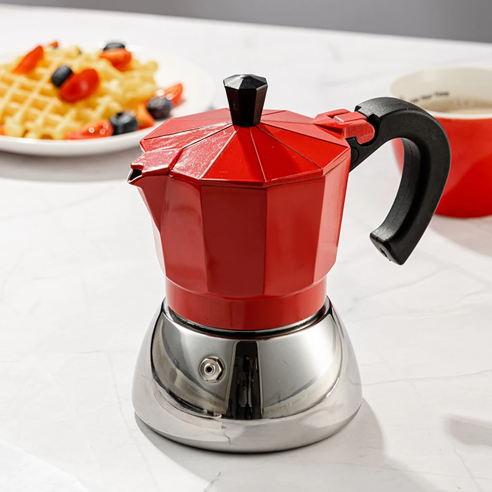 

120ml Mocha Coffee Maker Italian Espresso Stovetop Mocha Pot 3 Cups Latte Coffee Brewer Kitchen Accessories Coffeeware