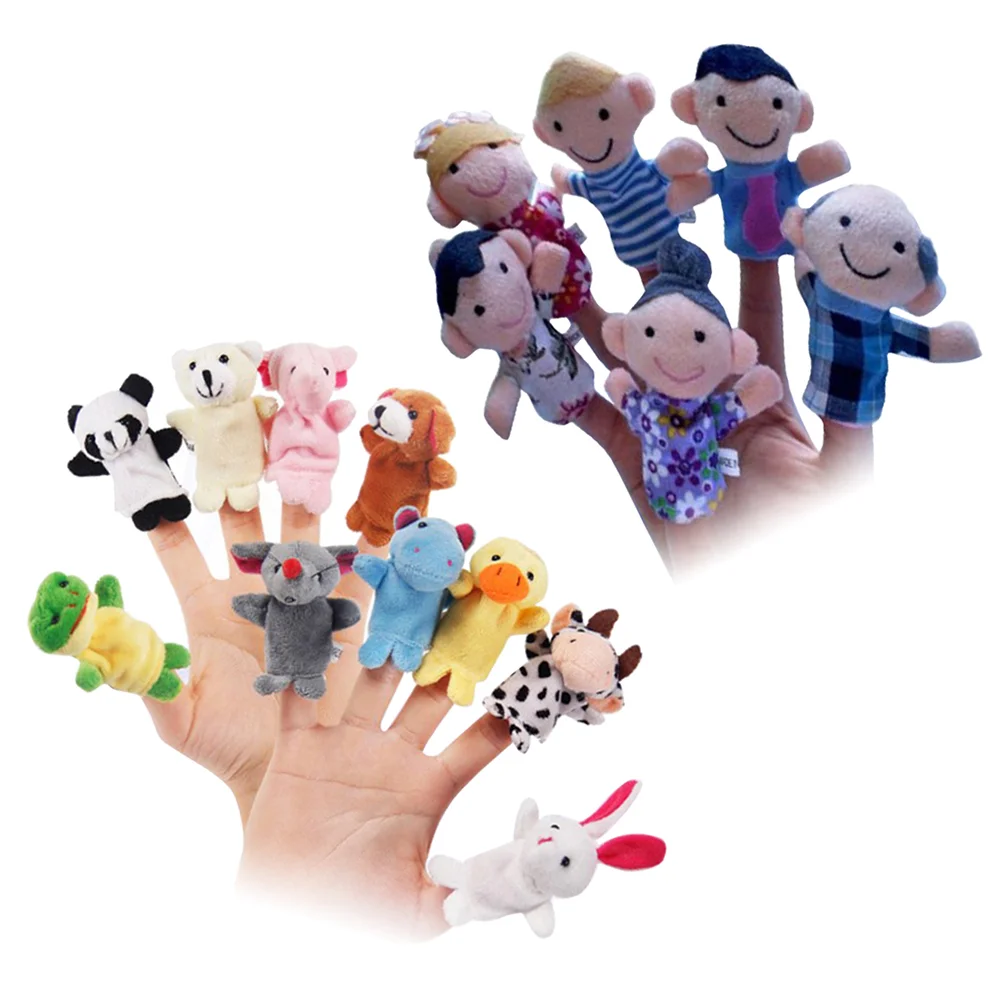 

Finger Puppets Animalcartoon Kids Story Time Baby Plush Hand Propstoys Educational