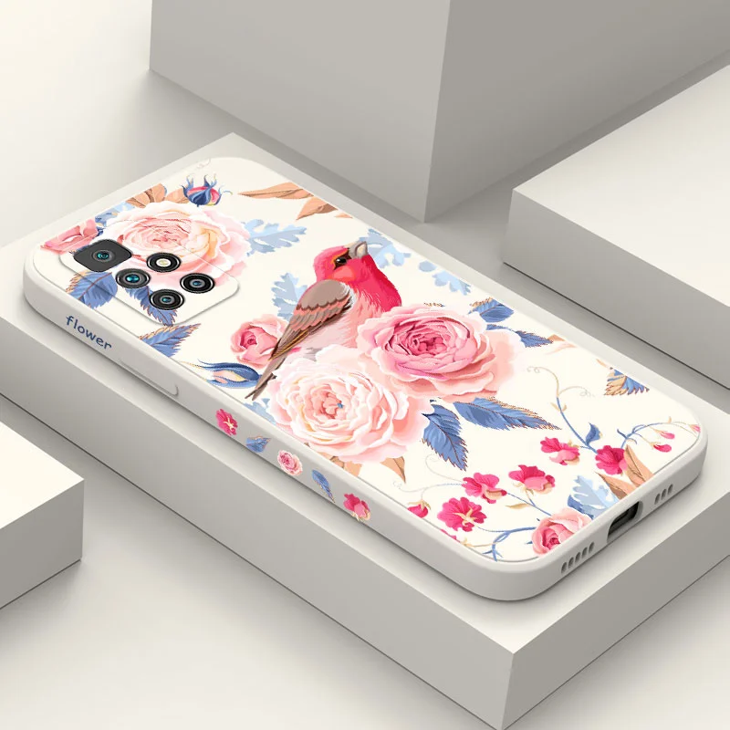 

Flamingo Phone Case For Xiaomi Redmi 12C 10 10C 10A 9 9T 9A A1 Pro Plus 4G 5G Liquid Silicone Cover