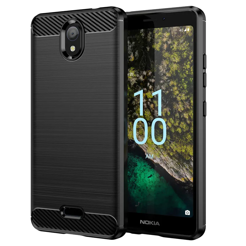 

Brushed Soft Silicone Case for nokia c100 Shockproof Carbon Fiber cases for Nokia C100 Back Phone Cover Bumper