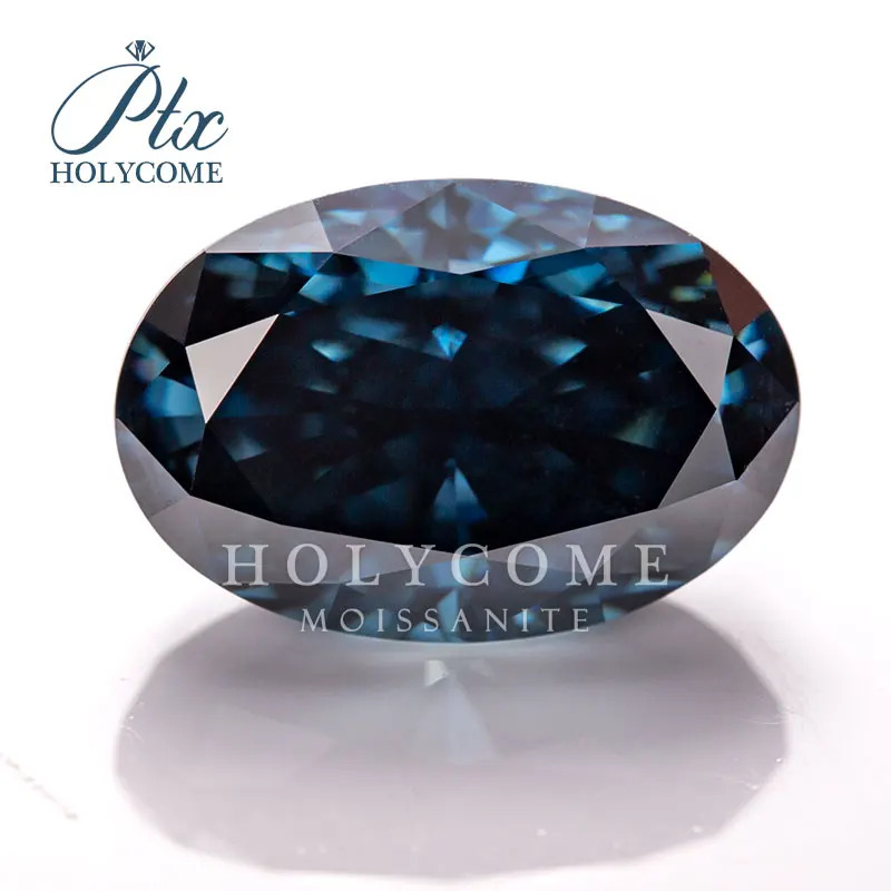

Holycome Moissanite Vivid Blue Crushed Ice Oval Cut GRA Moissanite VVS1 Pass Moissanite Diamond Tester Supplier Factory