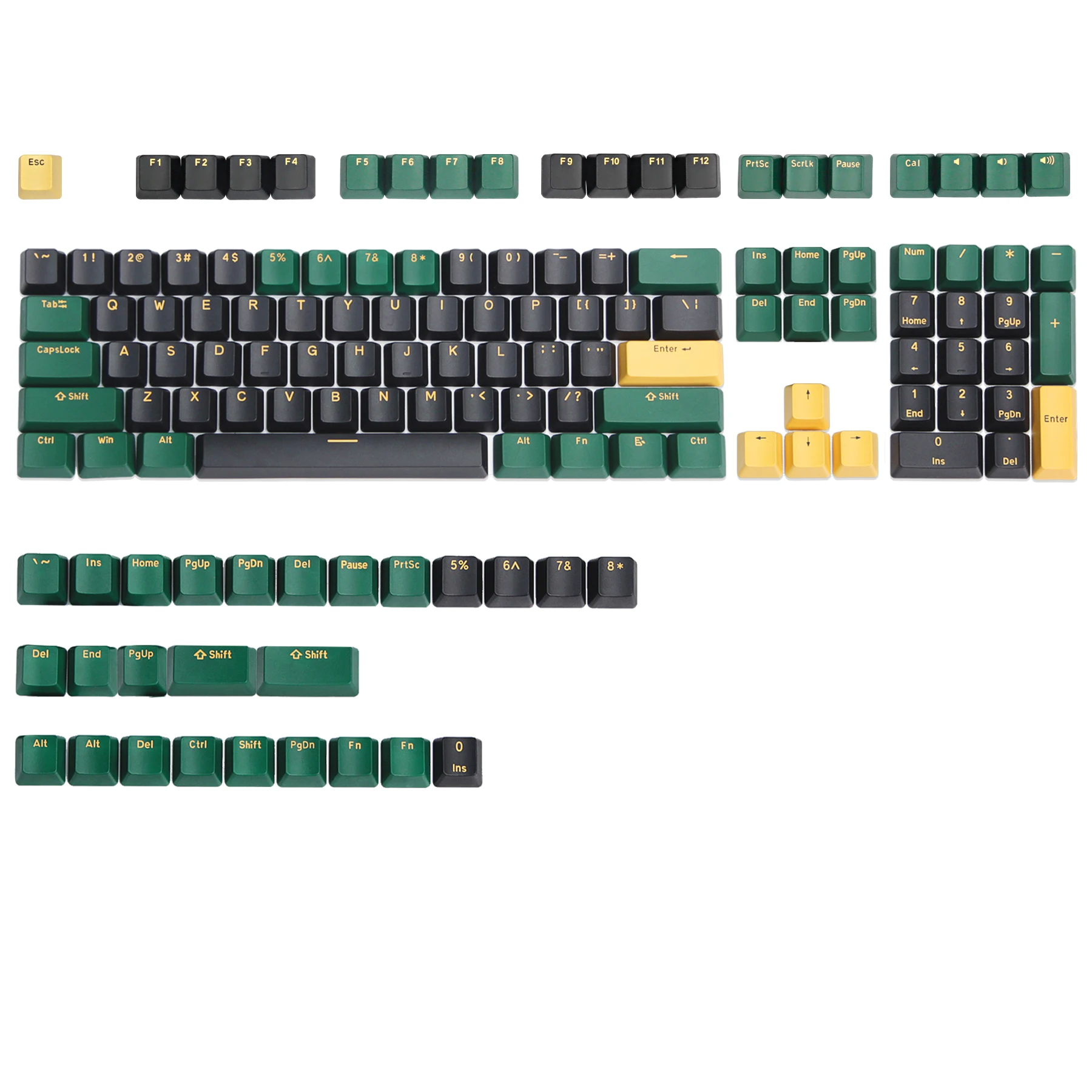 

PBT Doubleshot Keycaps OEM Cherry MX Keycap Set for 61 68 75 84 87 96 98 100 104 Mechanical Keyboard Mechanical Keycaps