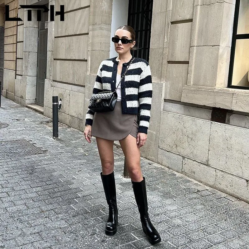 LTPH security shorts skirts women high waist slim streetwear asymmetrical casual pantskirt vintage short pants 2023 summer new