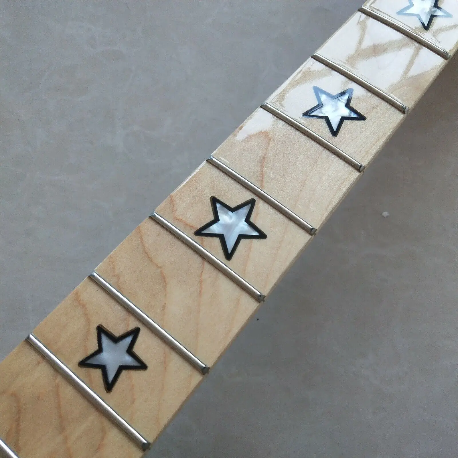 Star Inlay Maple Gloss Electric Guitar Neck Parts 22 fret 25.5in Maple Fretboard enlarge