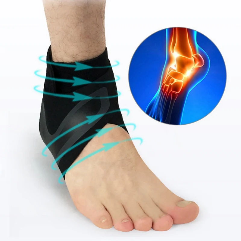 

Adjustable Ankle Brace Breathable Polyester Fiber for Sprains Injuries Men Women Compression Ankle Support Sports Safety