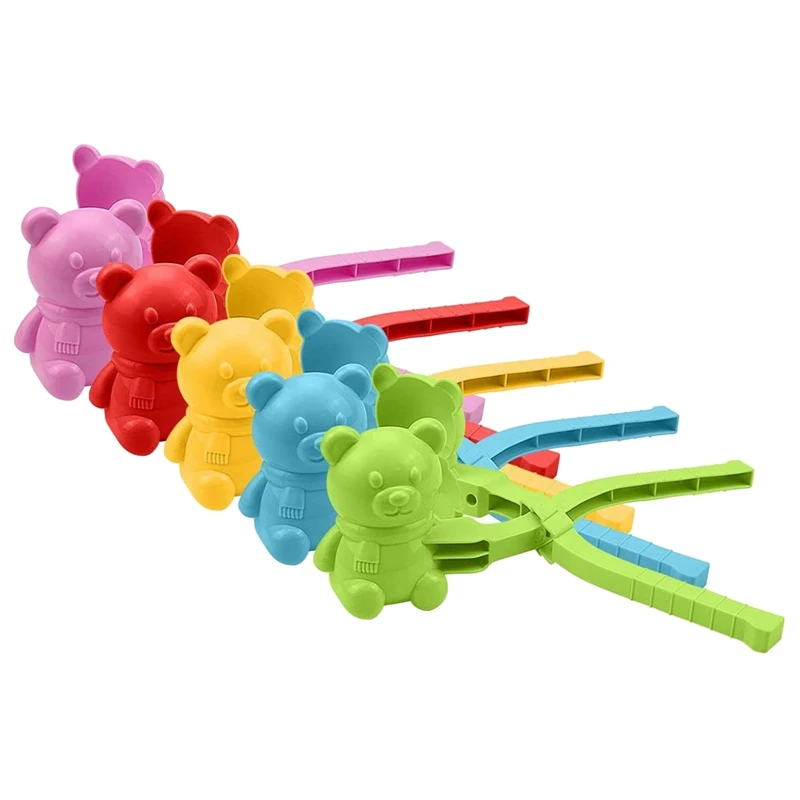 

Cute Snowball Maker Clips Tool With Handle For Snow Ball Fights Little Bear,Winter Snow Games Animal Shape Toys For Kids