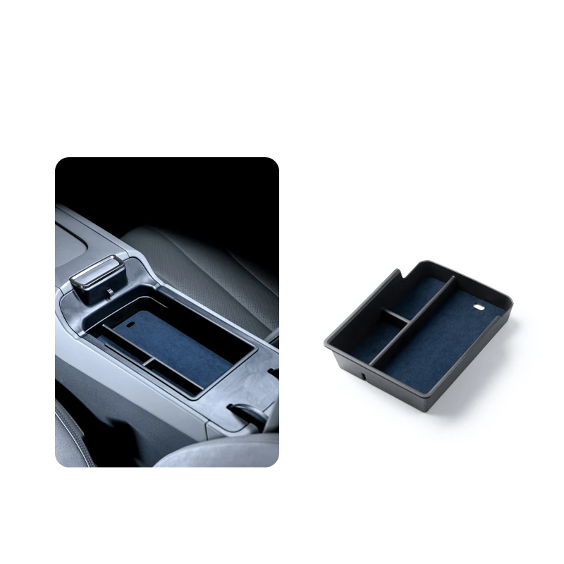 Подходит для LYNK &amp CO 07EMP 2024 замша + ТПЭ подлокотник коробка Хранения Встроенный