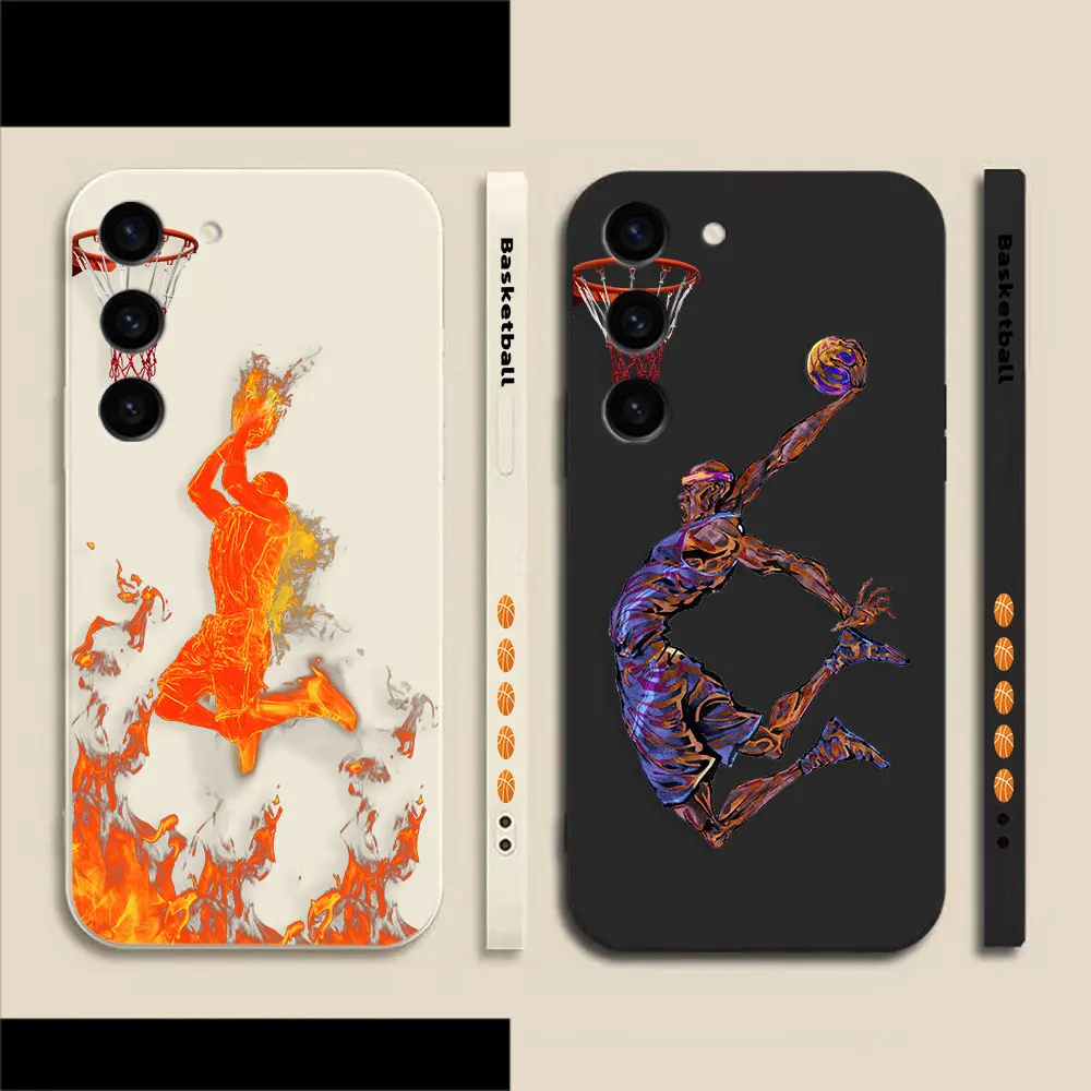 

Basketball Dunking Phone Case For Samsung S23 S22 S21 S20 FE S11 S11E S10 S10E S9 S30 Ultra Plus 4G 5G Case Fundas Shell Capa