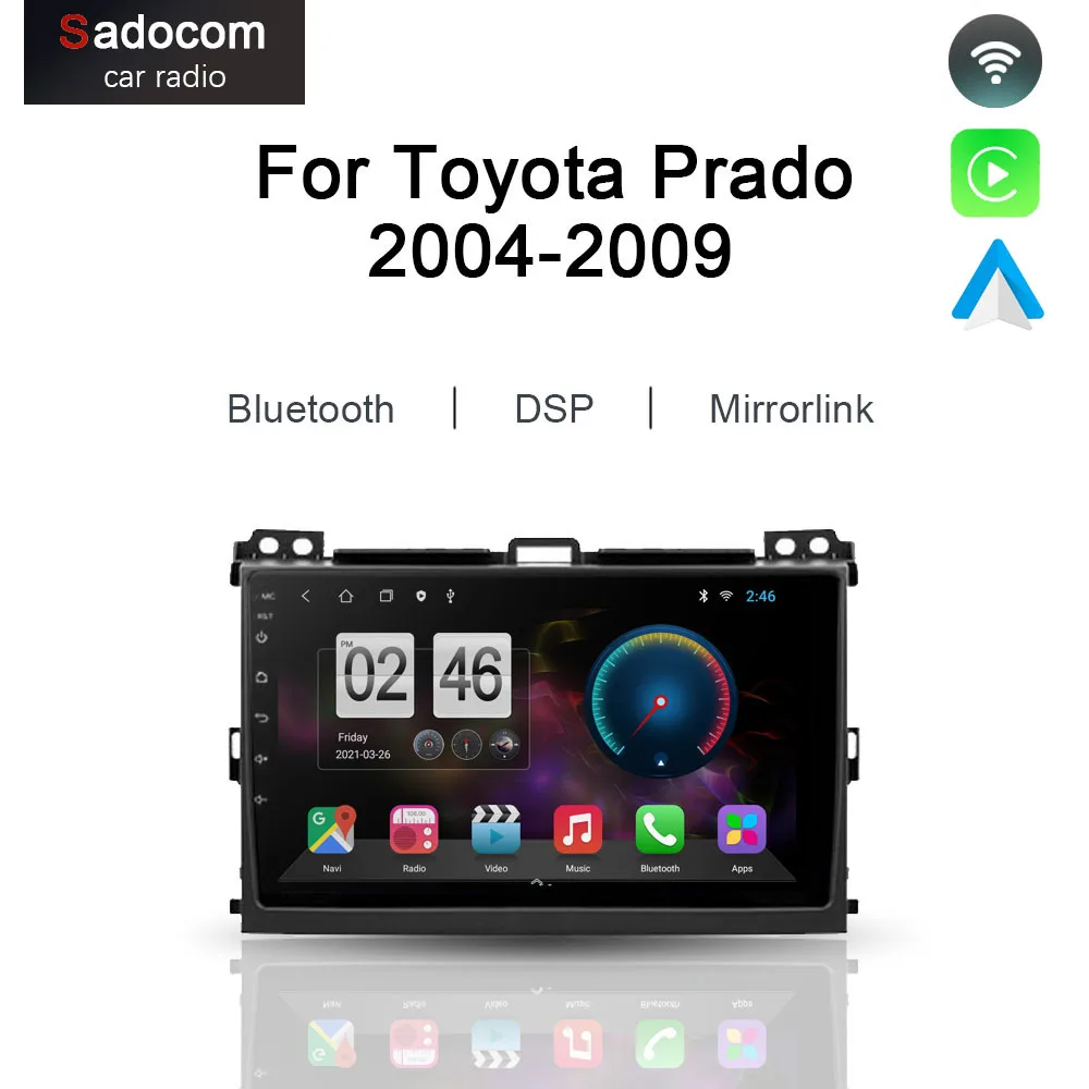 720P DSP Android 12 0 автомобильный dvd-плеер GPS WIFI стерео радио Multimidia видео плеер для Toyota Land