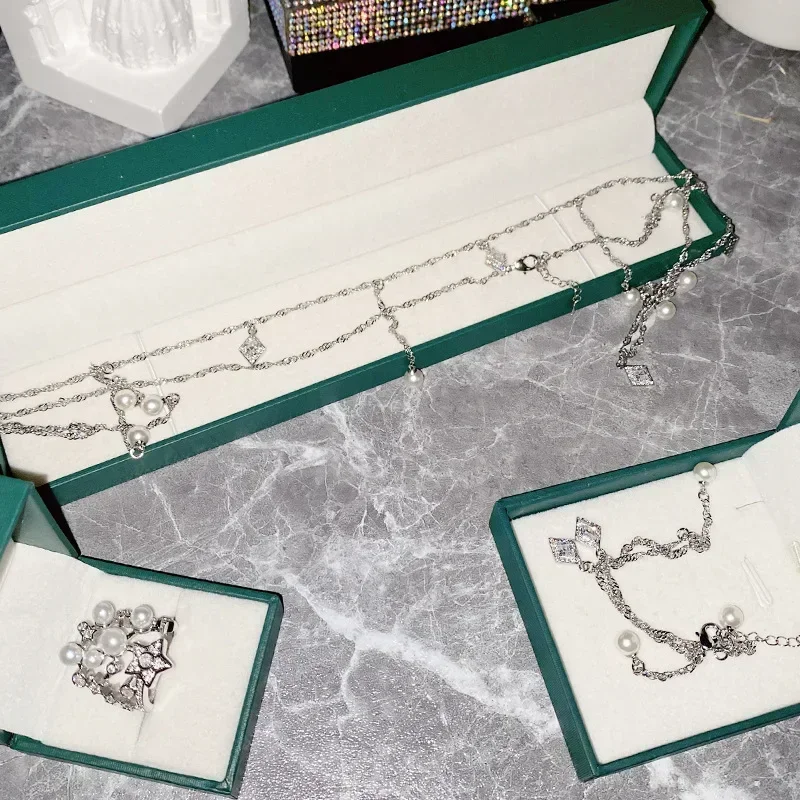 Высокое качество роскошный MDL муассанит стиль пузыри бусины звезды набор