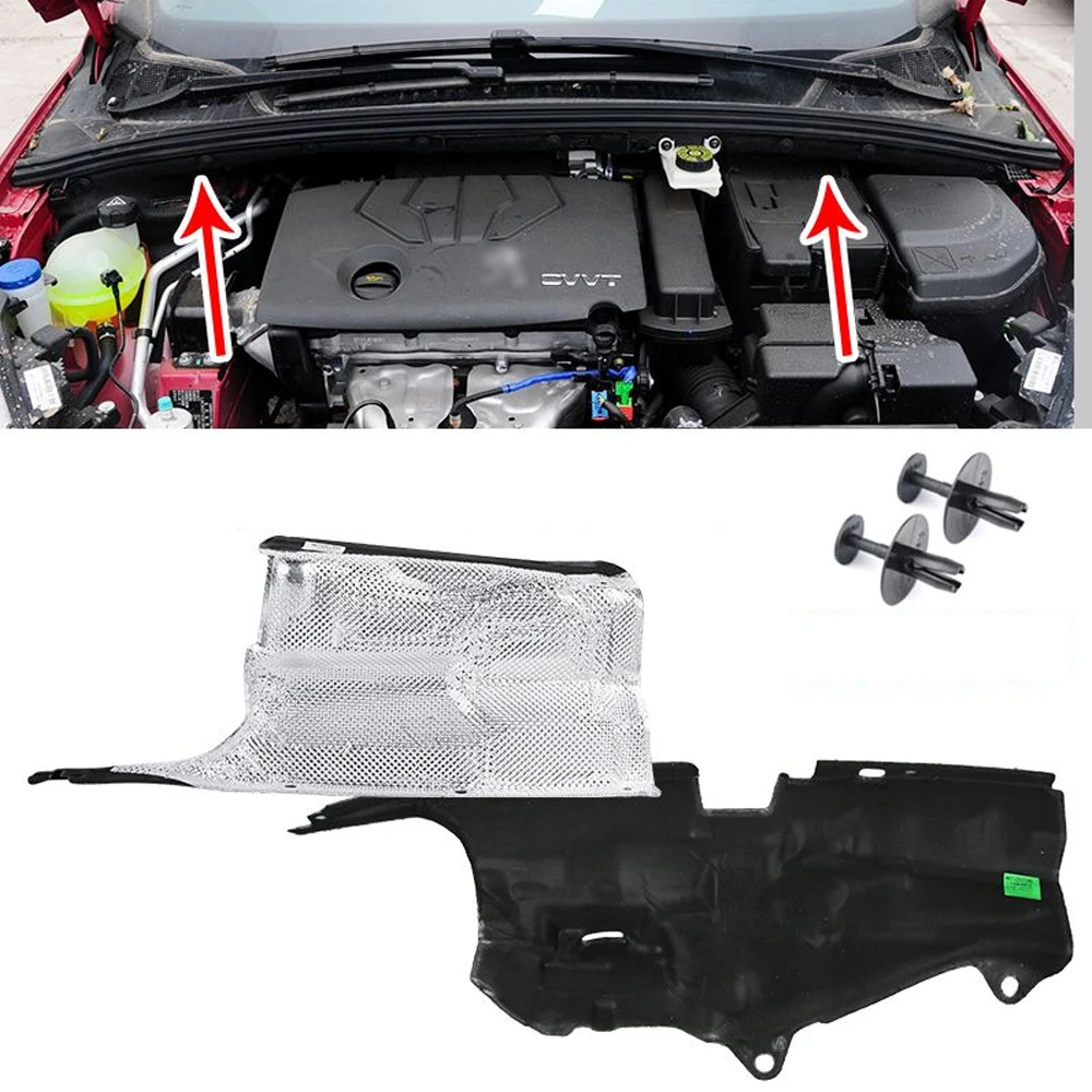 

Коврик для двигателя автомобиля для Peugeot 308 T7 2011 ~ 2014 крышка капота нижняя изоляционная подкладка ватный диск звукоизоляционная тепловая часть термоаксессуары