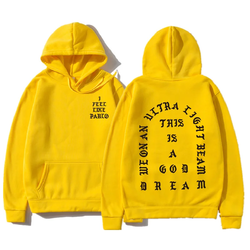 Толстовка Kanye с капюшоном Уэста Пабло мужской спортивный костюм в стиле хип-хоп