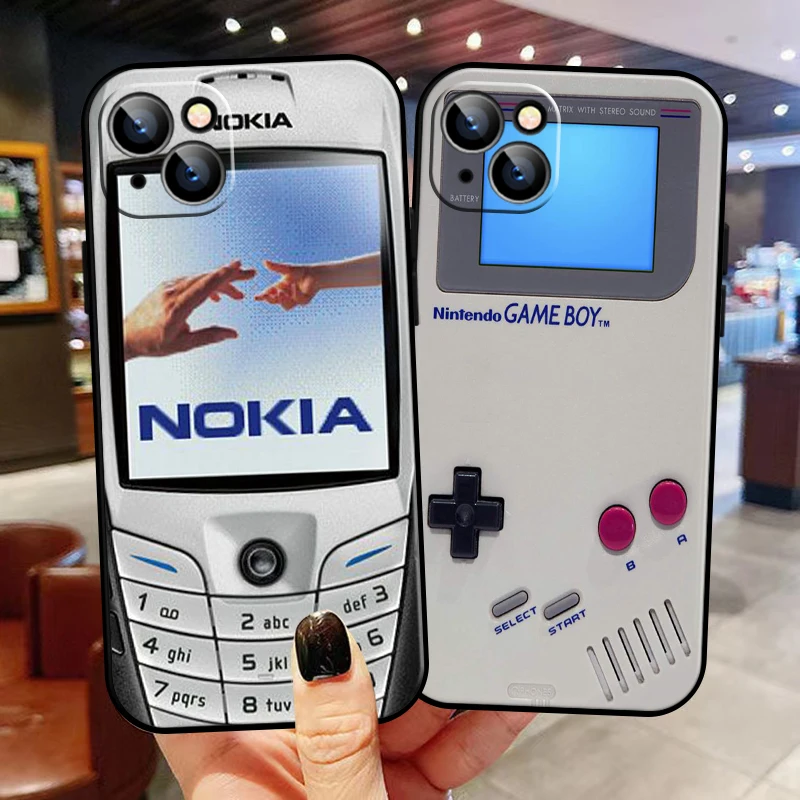 

Vintage Cassette Nokia For Apple iPhone 13 12 11 Pro Mini X XR XS Max SE 5 6 6S 7 8 Plus Phone Case Funda Back Liquid Silicon