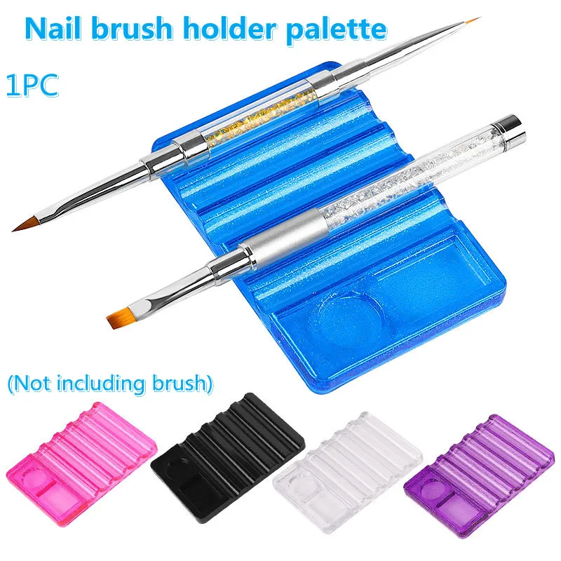 

5 Grids Crystal Girls Manicure Tools Nail Art Display Clear Nail Toning Painting Stand Brush Holder Rack Shelf
