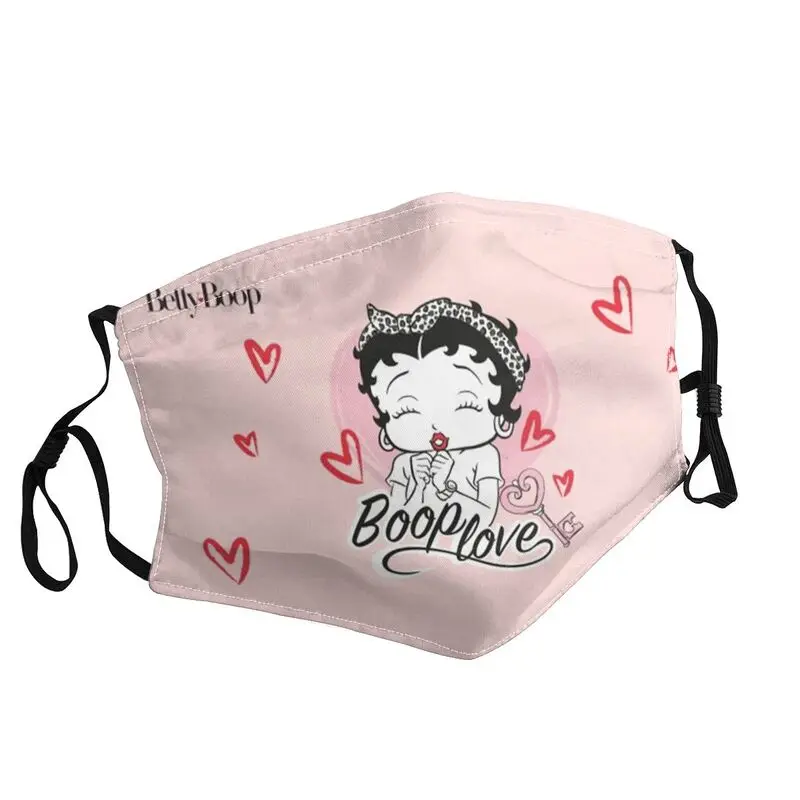 

Boop Bettys Breathable Face Mask Unisex Cartoon Anti Haze Dustproof Protection Cover Respirator Mouth Muffle