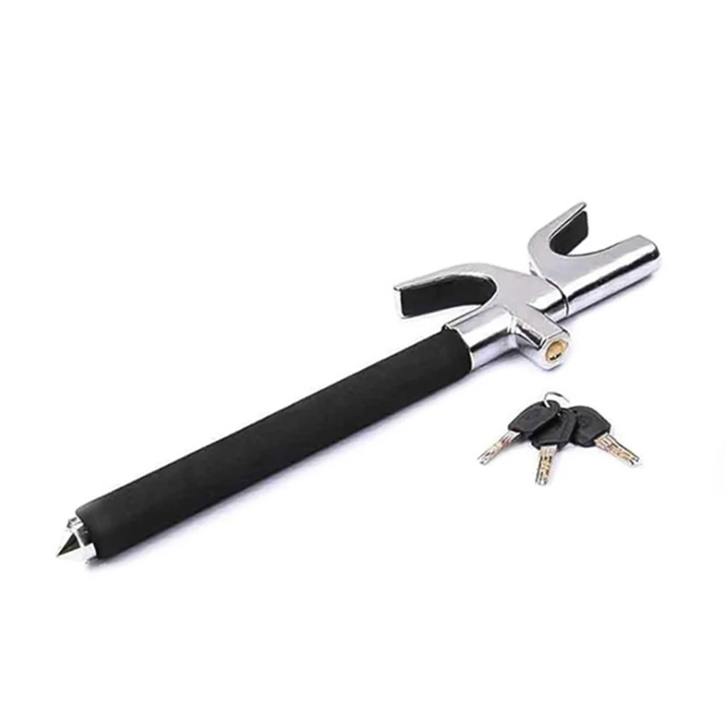 

Стальной замок на рулевое колесо автомобиля, Регулируемый защитный Телескопический сменный Автомобильный Замок, инструмент для блокировк...