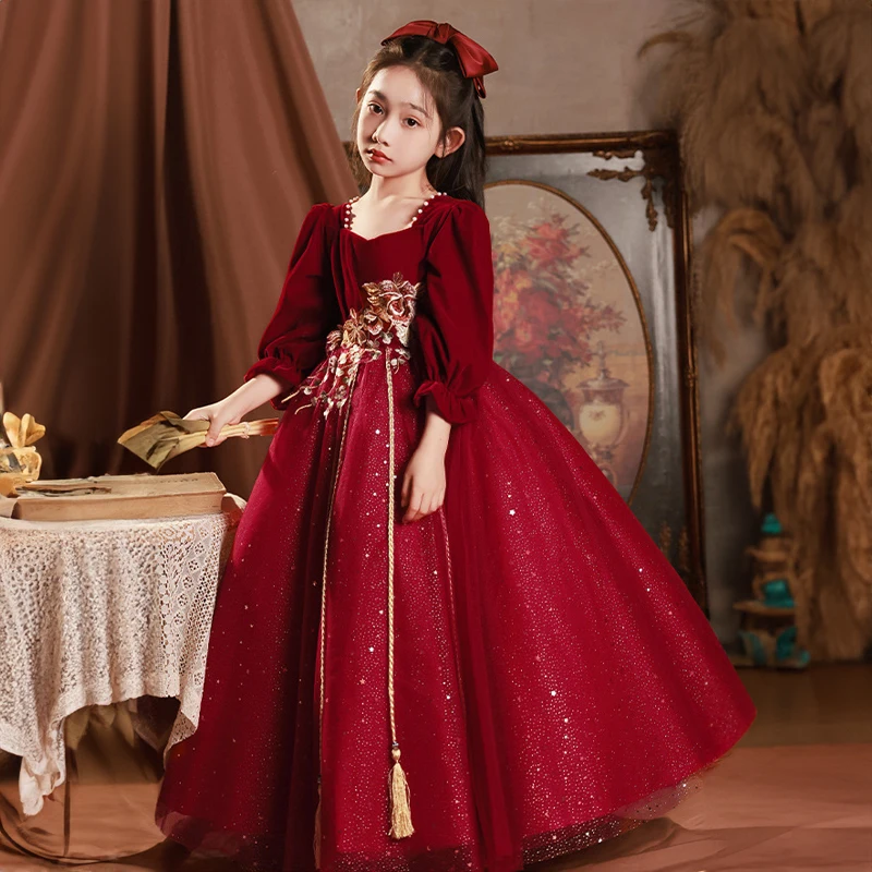 Роскошные Детские платья для конкурса маленьких девочек вечерние бальные дня