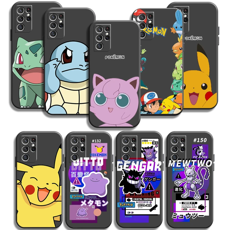 

Pikachu Pokemon Phone Cases For Samsung Galaxy A31 A32 A51 A71 A52 A72 4G 5G A11 A21S A20 A22 4G Cases Back Cover Carcasa