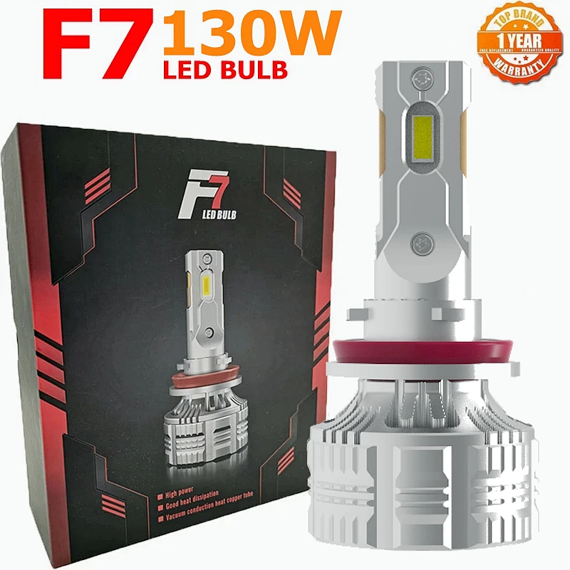 

H7 LED Bulb Led F7 130W LED H7 headlight kit Fog Light H4 H7 H8 H11 H1 9005 9012 h13 LED Lamp LED Headlights Bulb CANBUS