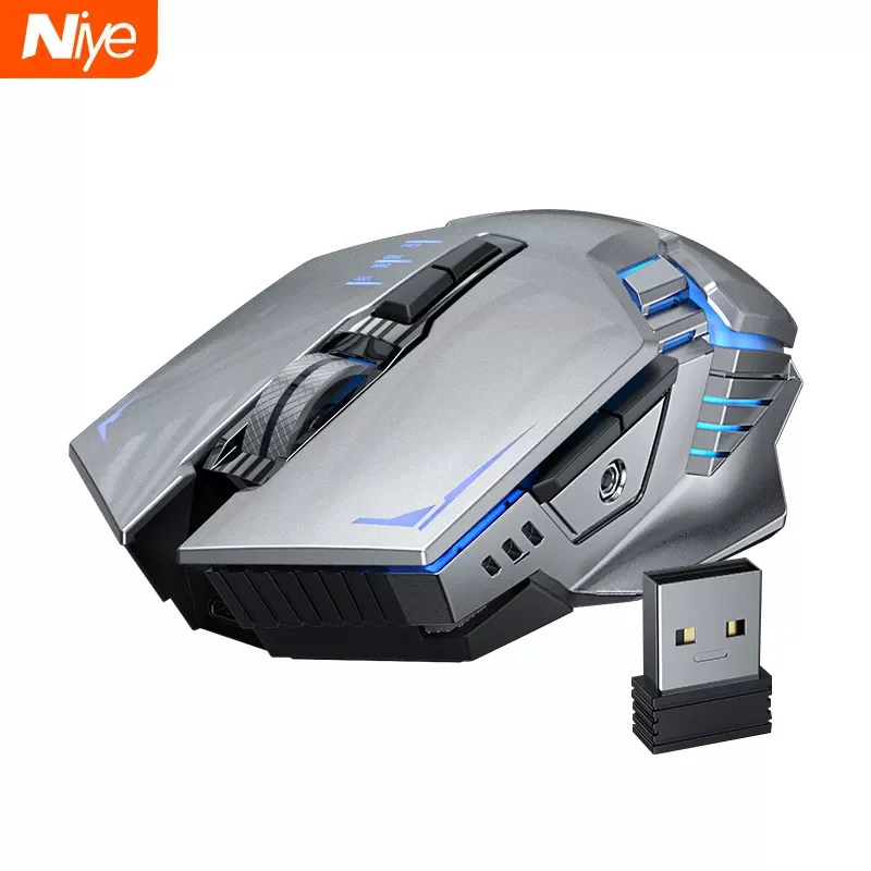 

Wireless Gaming Mouse Ergonomic 7 Button 1600DPI Rechargeable Computer Gamer Mice Silent mute Mause with Backlight for PC laptop
