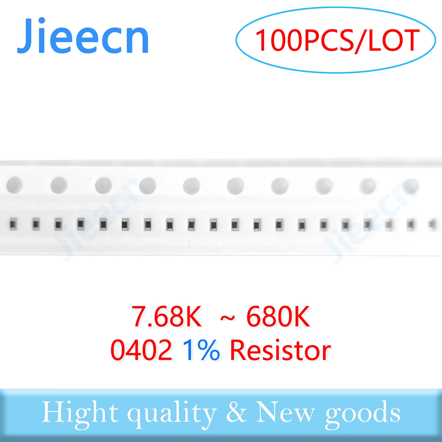 Jieecn 100 шт. 0402 F 1% SMD резистор 7 68 K-680K 1/16W 10K 9 76 K 11K 12K 13K 15K 16K 18K 49 499K 97 6 110K 100K ohm 1005