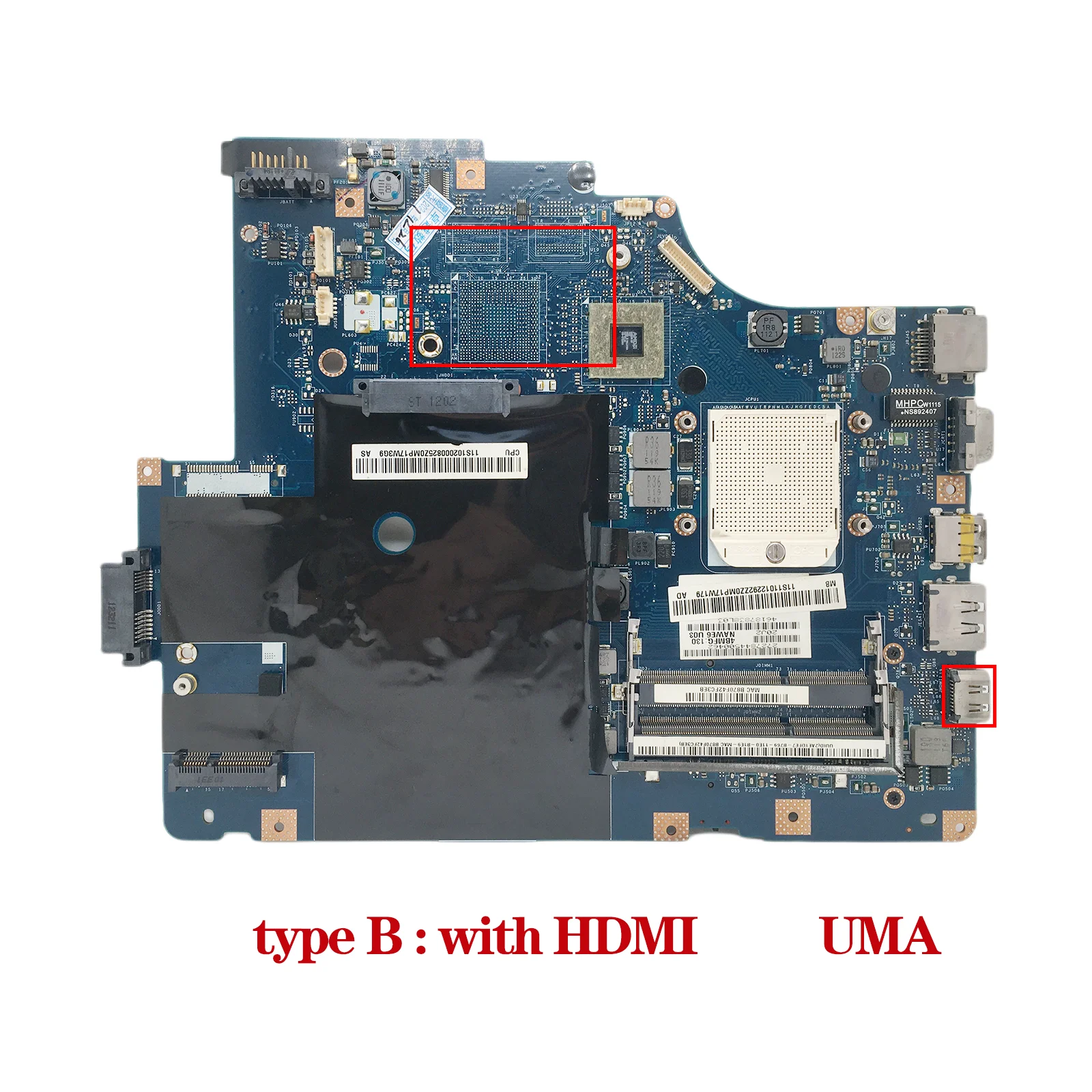 KEFU LA-5754P материнская плата для ноутбука Lenovo IdeaPad Z565 G565 с/без HDMI HD5470M/HD6470M/UMA - купить