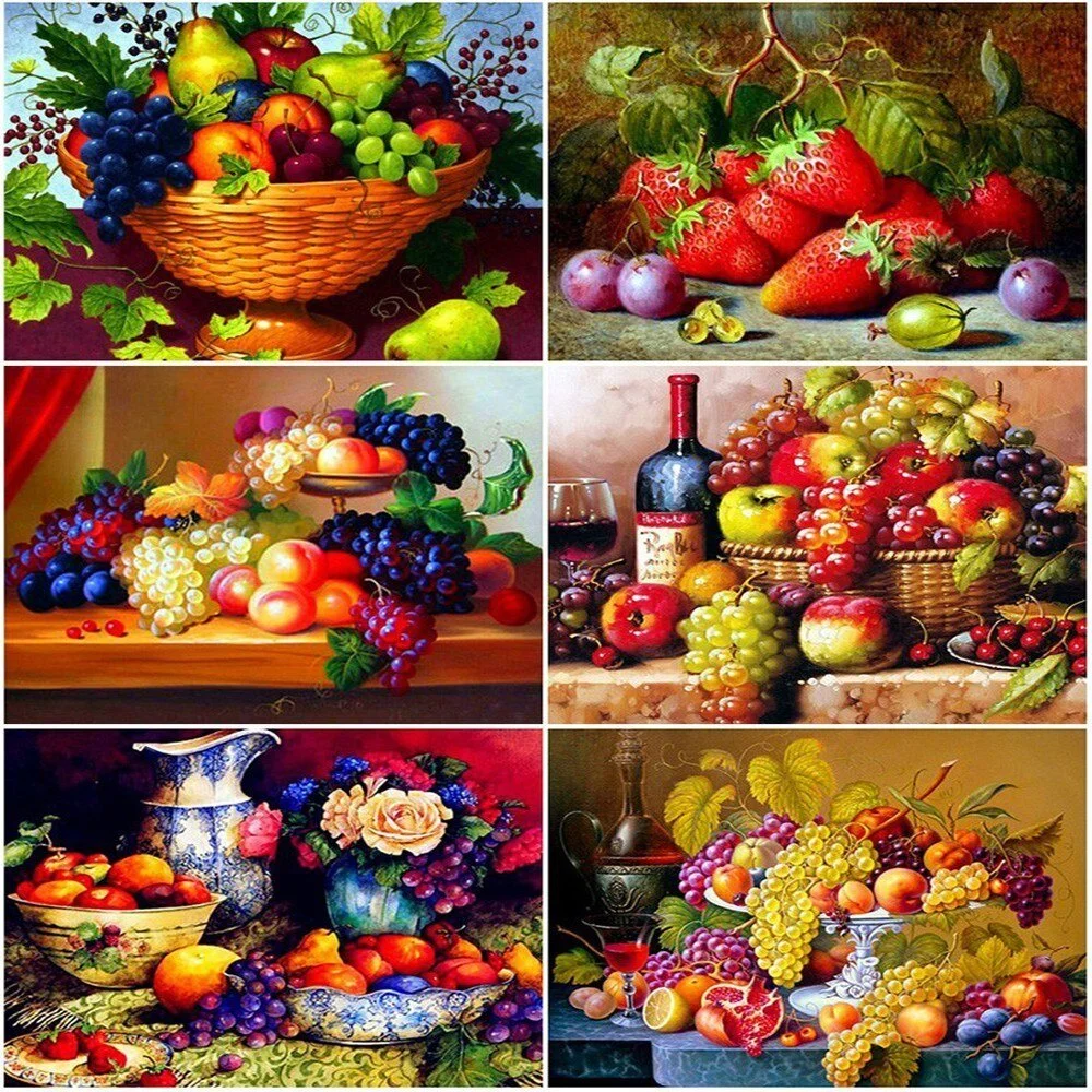 

5D Diamond Painting Cross Stitch Fruit Picture With Rhinestones Diamond Mosaic Sale Full Round Drill Diamond Embroidery