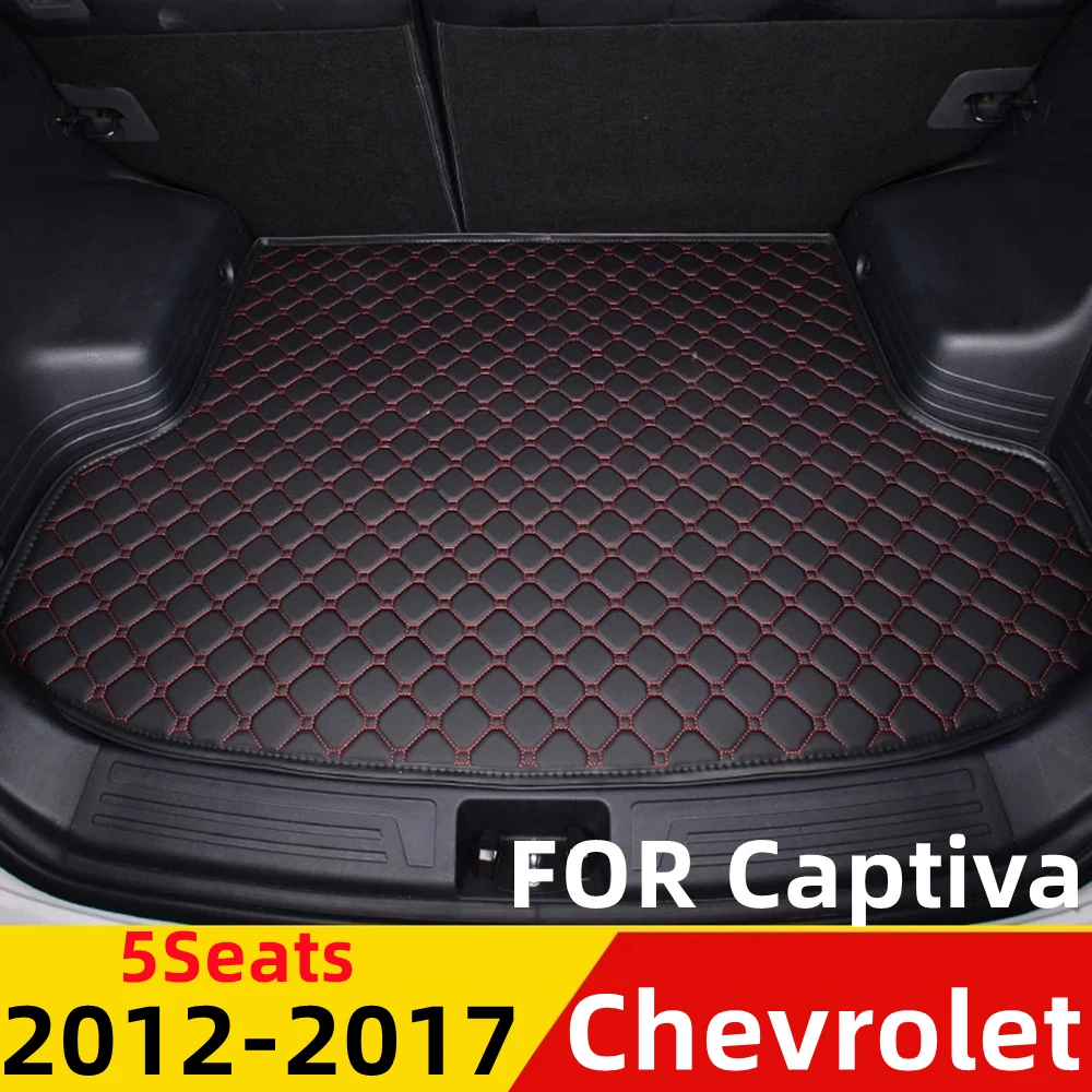 Car Trunk Mat For Chevrolet Captiva 5Seats 12-2017 Flat Side Waterproof Rear Cargo Cover Carpet Pad Tail Accessories Boot Liner