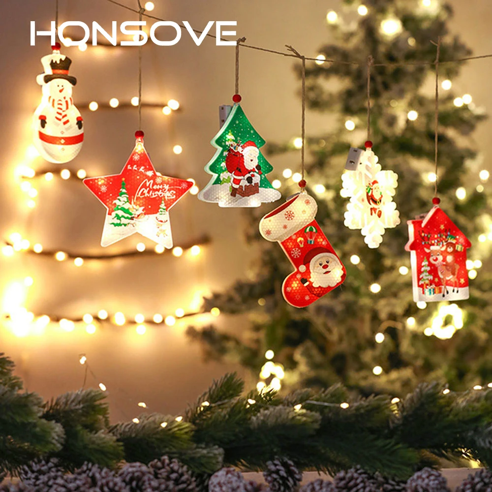 

LED Christmas Decoration Light Outdoor Garden Decor String Lamp Santa Claus Lights New Year Room Decor Garland Holiday Orna