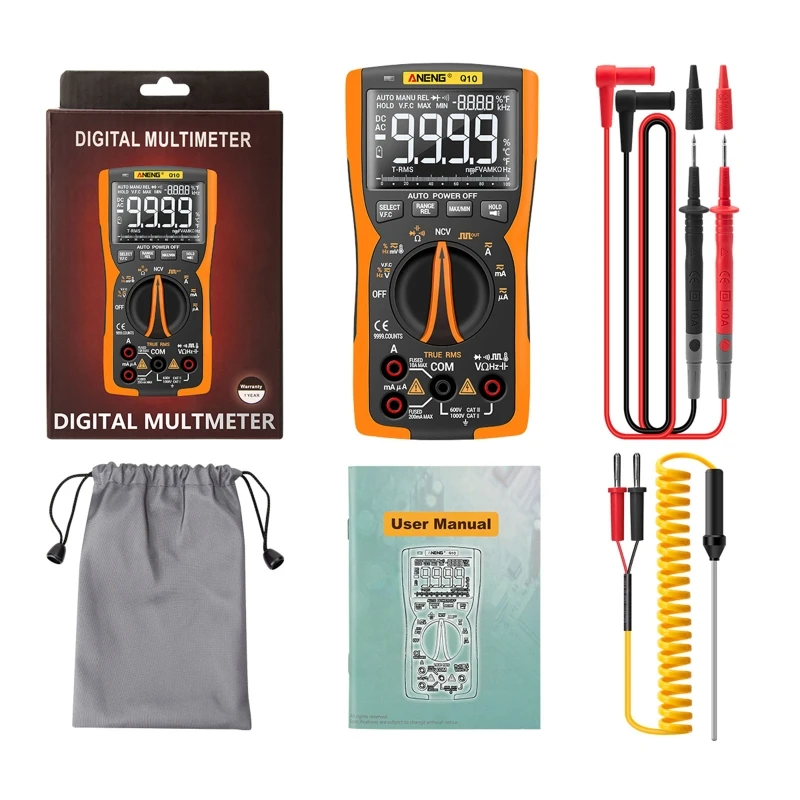 

9999 Counts Digital Multimeter True RMS Analog LCR Meter Capacitor NCV Tester
