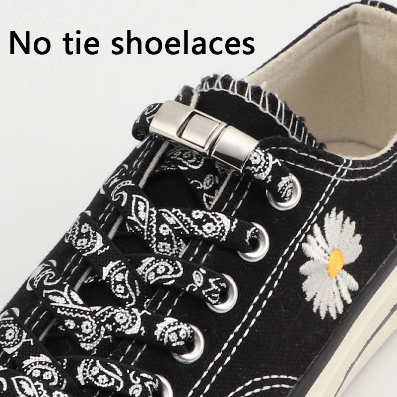 Press Lock Shoelaces Without ties Colorful Rubber Elastic la