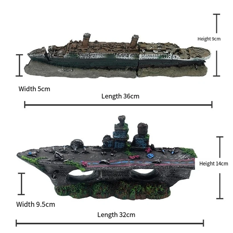 Корабельные украшения для аквариума ландшафтный дизайн изделия из смолы