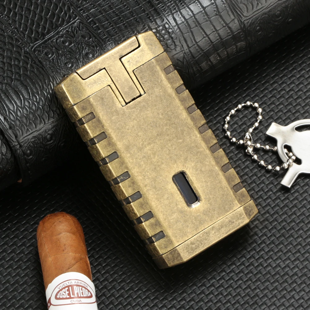 GALINER винтажная зажигалка для сигар металлическая 3-факел газовые зажигалки с